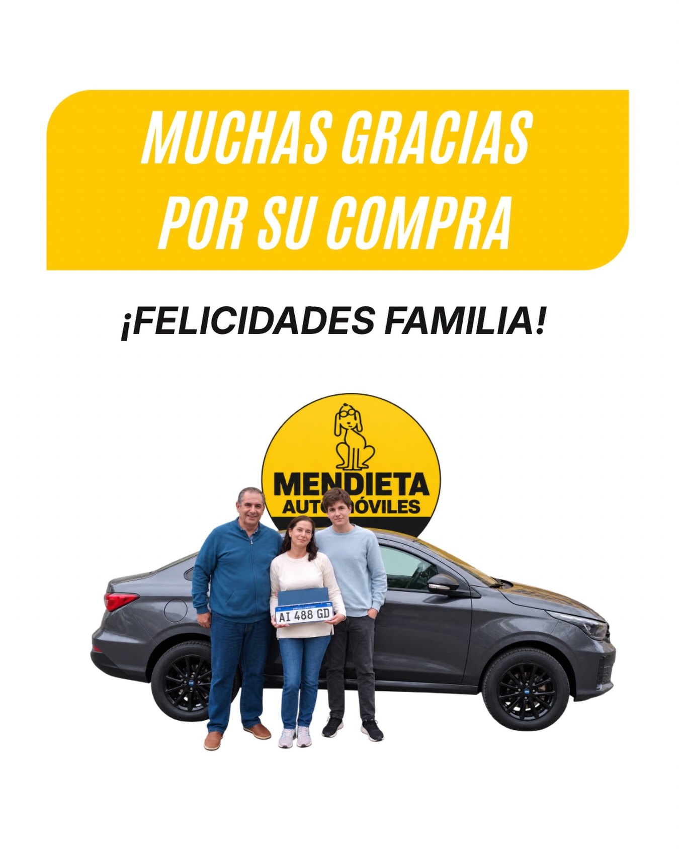 Entrega de Fiat Cronos Drive 1.3 0Km a Familia en Monte Caseros